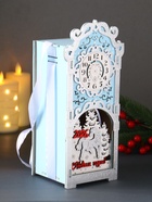 Деревянная шкатулка подарочная «Лошадка 2026», упаковка с фигурркой, 12×10×27, голубой - фото 53096626