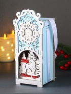 Деревянная шкатулка подарочная «Лошадка 2026», упаковка с фигурркой, 12×10×27, голубой - фото 53096628