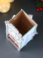 Деревянная шкатулка подарочная «Лошадка 2026», упаковка с фигурркой, 12×10×27, голубой - фото 53096629