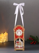 Деревянная шкатулка подарочная «Лошадка 2026», упаковка с фигуркой, 12×10×27, красный - Фото 1