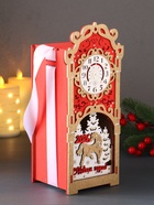 Деревянная шкатулка подарочная «Лошадка 2026», упаковка с фигуркой, 12×10×27, красный - Фото 3