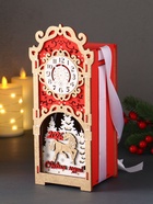 Деревянная шкатулка подарочная «Лошадка 2026», упаковка с фигуркой, 12×10×27, красный - Фото 5