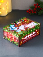 Новогодняя шкатулка подарочная «Красный Новый год», для подарков, самосборная, 20×13.6×8 см - Фото 3