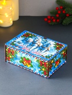 Новогодняя шкатулка подарочная «Кони: Тройка», для подарков, самосборная, 20×13.6×8 см - Фото 4