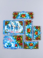 Новогодняя шкатулка подарочная «Кони: Тройка», для подарков, самосборная, 20×13.6×8 см - Фото 6