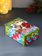 Новогодняя шкатулка подарочная «Дед Мороз и лошадь», для подарков, самосборная, 20×13.6×8 см - Фото 1