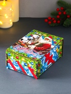 Новогодняя шкатулка подарочная «Дед Мороз и лошадь», для подарков, самосборная, 20×13.6×8 см - Фото 4