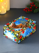 Новогодняя шкатулка подарочная «Коричневая лошадь», для подарков, самосборная, 20×13.6×8 см - фото 809161496