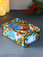 Новогодняя шкатулка подарочная «Коричневая лошадь», для подарков, самосборная, 20×13.6×8 см - фото 809161497