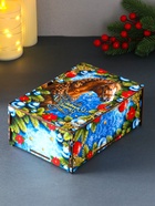 Новогодняя шкатулка подарочная «Коричневая лошадь», для подарков, самосборная, 20×13.6×8 см - фото 809161498