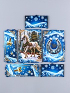 Новогодняя шкатулка подарочная «Белая лошадь на голубом», для подарков, самосборная, 20×13.6×8 см - Фото 6