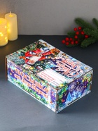 Новогодняя шкатулка подарочная «Дед Мороз и зайка», для подарков, самосборная, 28×19.5×11 см - Фото 2