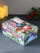 Новогодняя шкатулка подарочная «Дед Мороз и зайка», для подарков, самосборная, 28×19.5×11 см - Фото 4