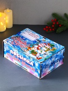 Новогодняя шкатулка подарочная «Снеговики», для подарков, самосборная, 28×19.5×11 см - Фото 4