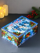 Новогодняя шкатулка подарочная «Кони: Тройка», для подарков, самосборная, 28×19.5×11 см - фото 809161532 Новогодняя шкатулка подарочная «Кони: Тройка», для подарков, самосборная, 28×19.5×11 см - фото 809161532