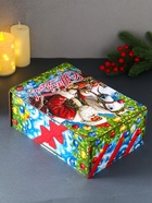 Новогодняя шкатулка подарочная «Дед Мороз и лошадь», для подарков, самосборная, 28×19.5×11 см - Фото 3