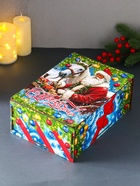 Новогодняя шкатулка подарочная «Дед Мороз и лошадь», для подарков, самосборная, 28×19.5×11 см - Фото 4