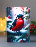 Новогодняя деревянная шкатулка-книга «Снегирь на ёлке», для подарков, 19×13×5 см - Фото 3