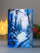 Новогодняя деревянная шкатулка-книга «Три снегиря», для подарков, 19×13×5 см - Фото 3