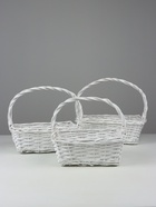 Набор корзин плетёных Danville, 3 шт., ива, белый - Фото 1