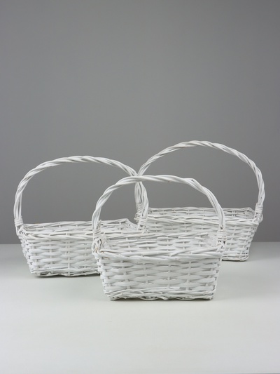 Набор корзин плетёных Danville, 3 шт., ива, белый