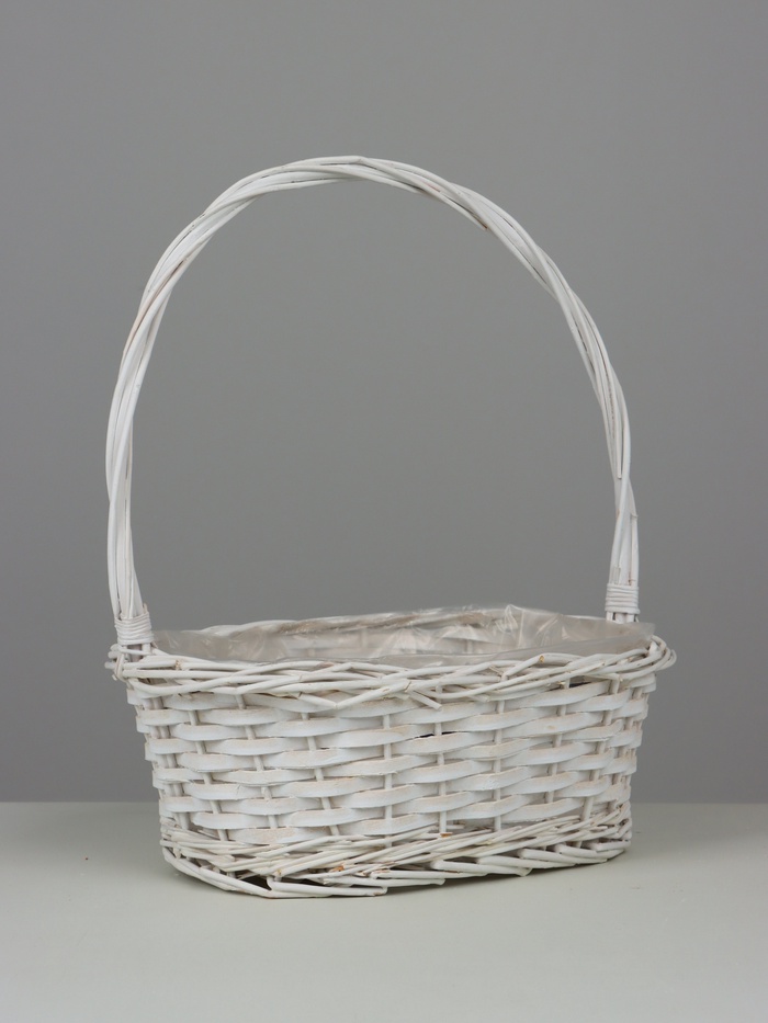 Корзина плетёная Decatur, ива, белый - Фото 1