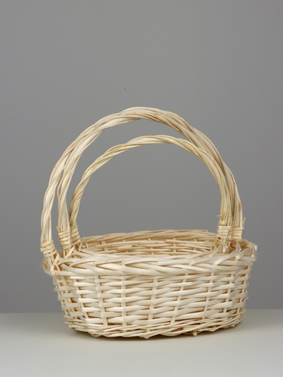 Корзина плетёная для хранения, лоза, с ручкой, светлая, набор 3 шт.