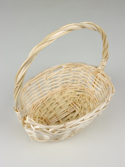 Корзина плетёная для хранения, лоза, с ручкой, светлая, набор 3 шт.