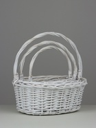 Набор корзин плетёных Flagstaff, ива, 3 шт., белый - Фото 3