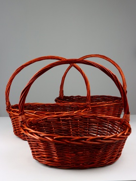 Набор корзин  (ива), 55х48 хH18 TH49, 50х42хH16 TH43, 43х36 H14 TH39, 3 шт., коричневый,