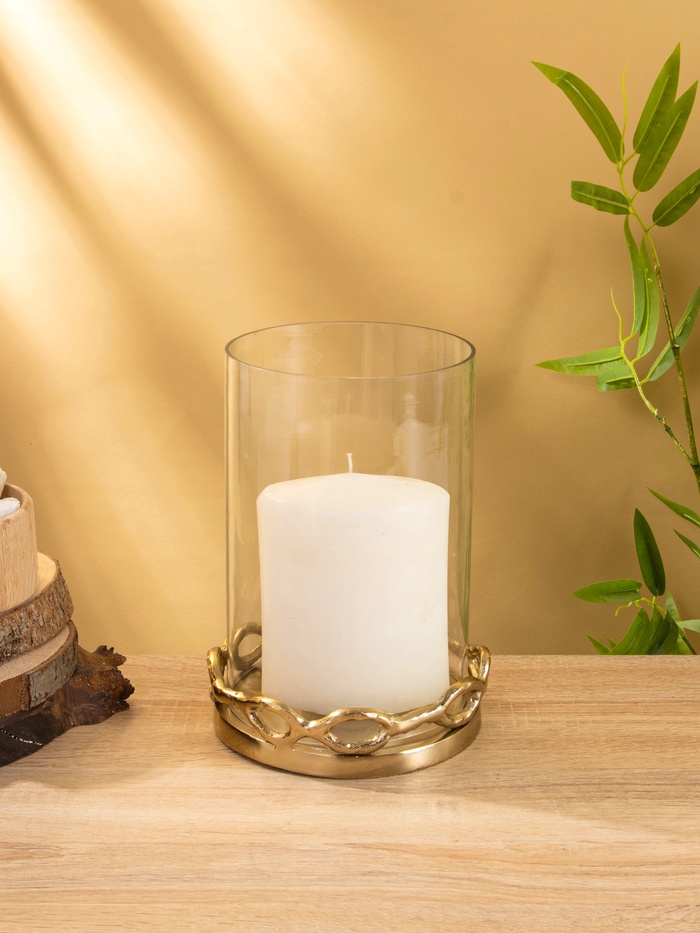 Подсвечник «Цепи», 16.5×16.5×20 см, алюминий