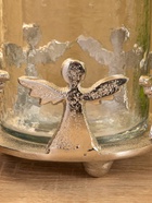 Подсвечник со стеклом «Ангелочки», 11×11×11 см, алюминий 10653465