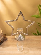 Подсвечник со стеклом «Звезда», 28×10.5×29.5 см, алюминий - Фото 5