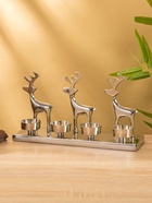Подсвечник на 4 свечи «Трио оленей», 30×9×15 см, алюминий - Фото 5
