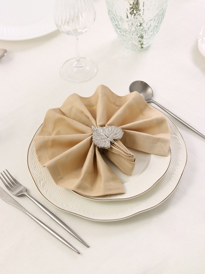 Кольцо для салфеток «Кленовый лист», 6×7×5 см, алюминий