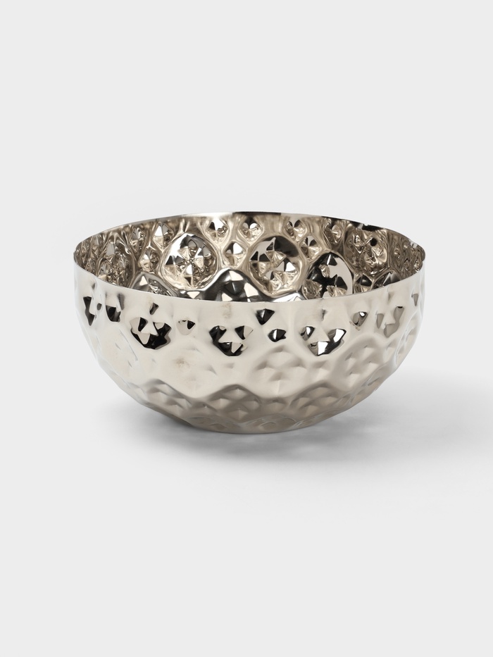 Миска гранёная, 20×20×10 см, нержавеющая сталь - Фото 1