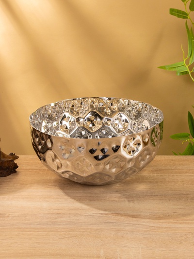 Миска гранёная, 25×25×12.5 см, нержавеющая сталь