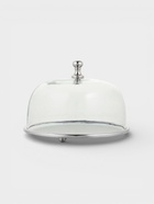 Тортовница со стеклянной крышкой, 20.5×20.5×16 см, нержавеющая сталь - Фото 2