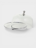 Тортовница со стеклянной крышкой, 20.5×20.5×16 см, нержавеющая сталь - Фото 3