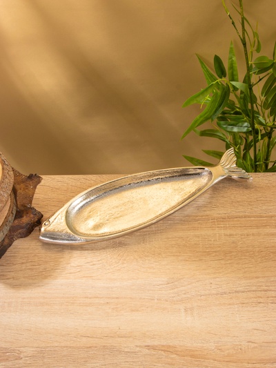 Блюдо сервировочное «Рыбка», 32×9×1.5 см, алюминий