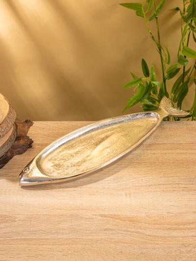 Блюдо сервировочное «Рыбка», 41.5×12×2 см, алюминий