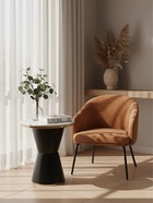 Столик журнальный «Флэт Уайт», 52×39×55 см, железо, мрамор - Фото 2