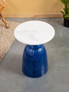 Столик журнальный «Глазурь», 40.5×40.5×53.5 см, железо, мрамор - Фото 2