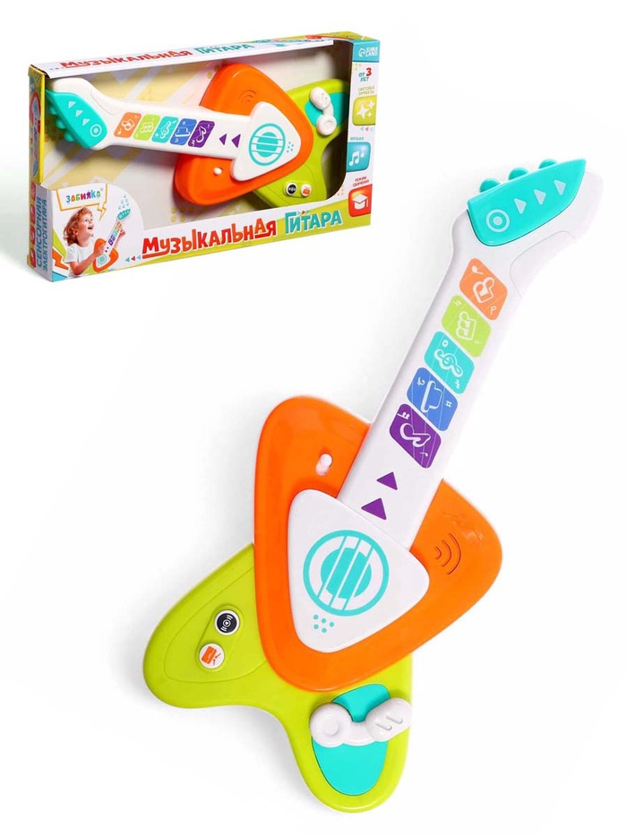 УЦЕНКА ЗАБИЯКА Музыкальная гитара SL-07295 звук, свет - Фото 1