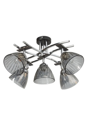 УЦЕНКА Люстра 6591180/5 E27 40 Вт серебро нов 60×60×24 см BayerLux 10924113