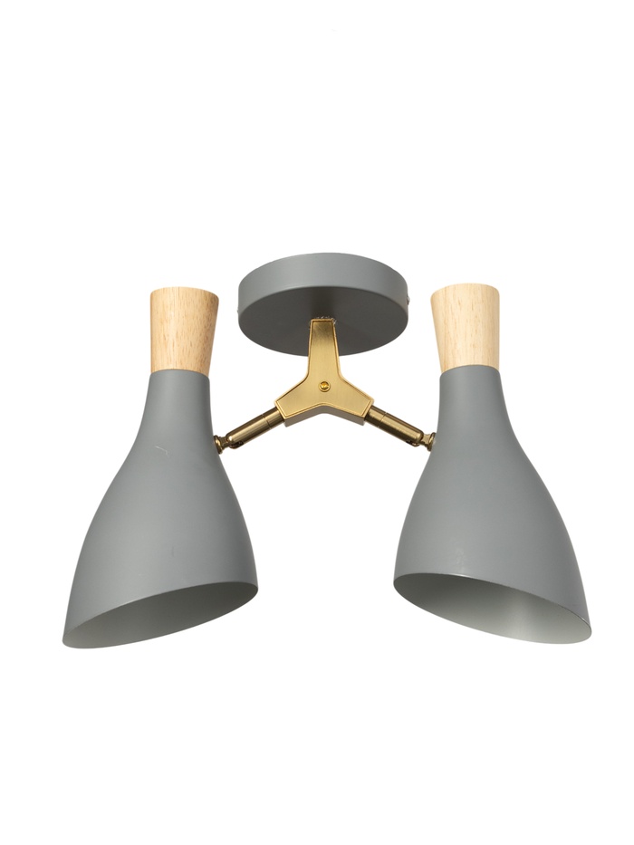 УЦЕНКА Бра «Марокко» 2хЕ27 40 Вт серый 25×15×38 см - Фото 1