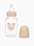Бутылочка для кормления Bear 150 мл, цилиндр, бежевый Mum&Baby - Фото 2