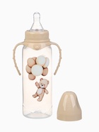 Бутылочка для кормления, новогодняя, Baby Bear, 250 мл, цилиндр, бежевый Mum&Baby - Фото 3
