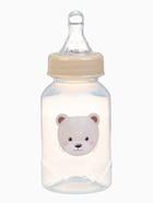 Новогодняя бутылочка для кормления Bear 150 мл, цилиндр, бежевый Mum&Baby - Фото 3