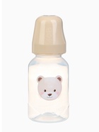 Новогодняя бутылочка для кормления Bear 150 мл, цилиндр, бежевый Mum&Baby - Фото 5